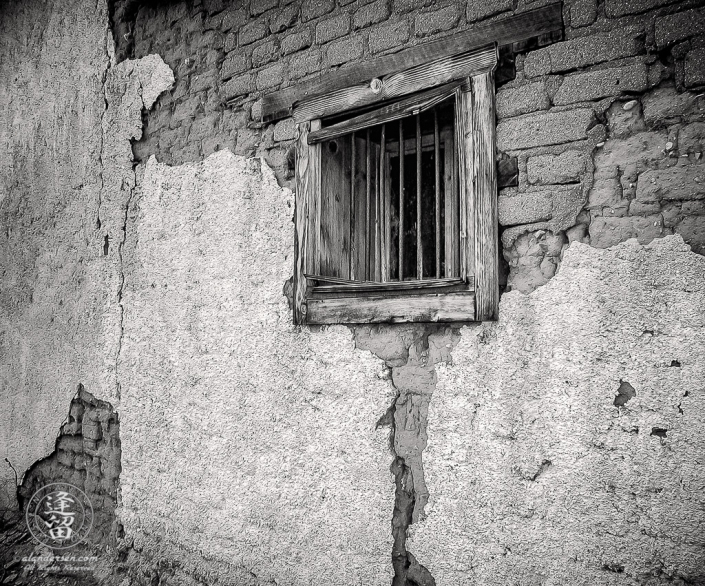Fairbank Arizona jail window and bars.