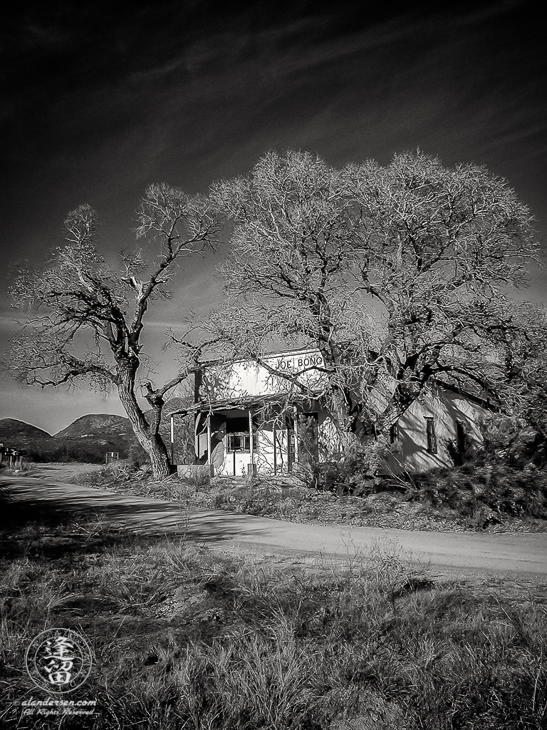 The now abandoned Joe Bono Saloon in the ghost town of Gleeson, Arizona.