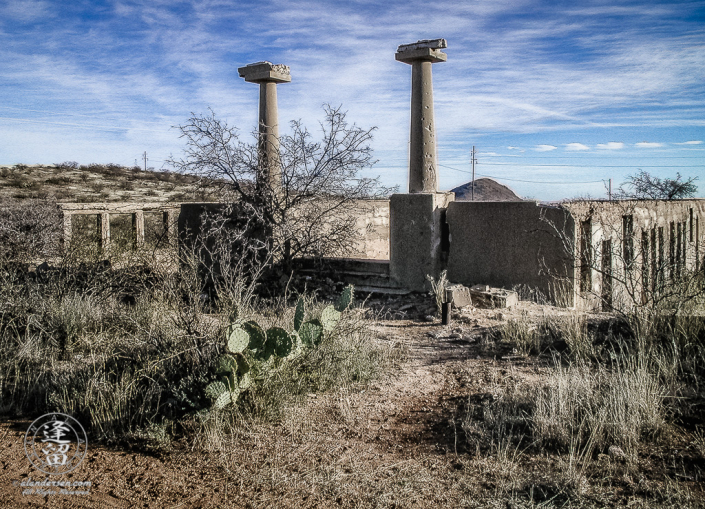 Remains of school in Gleeson, Arizona.