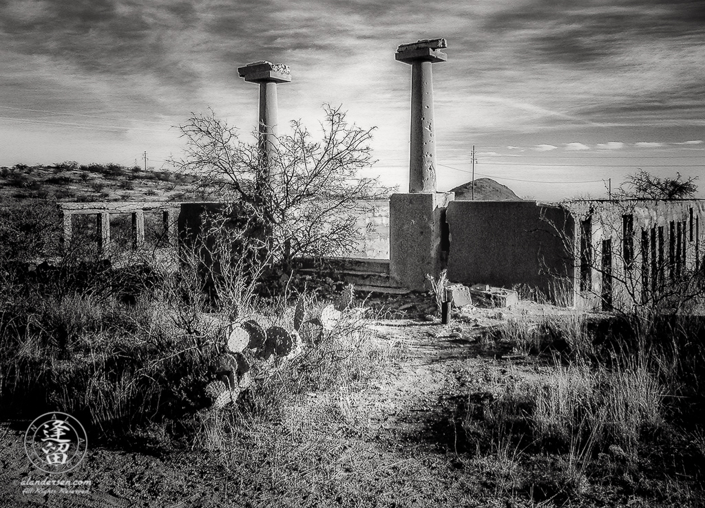 The remains of the school in the ghost town of Gleeson, Arizona.