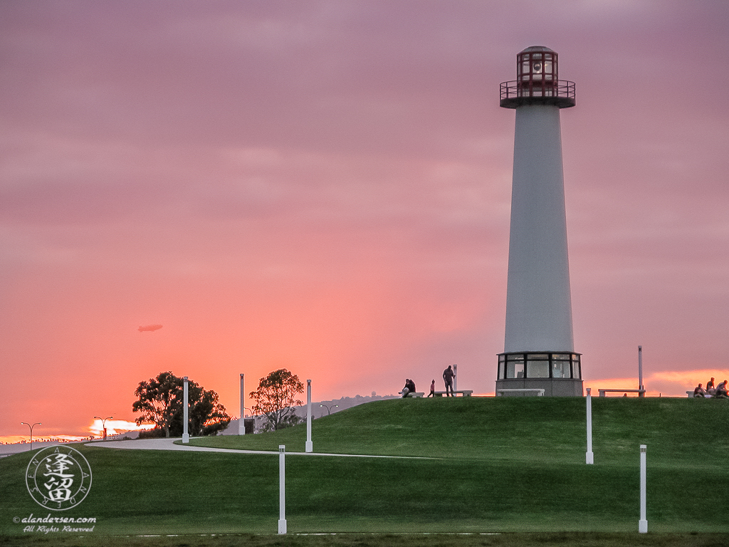 Lion's Lighthouse For Sight at sunset.
