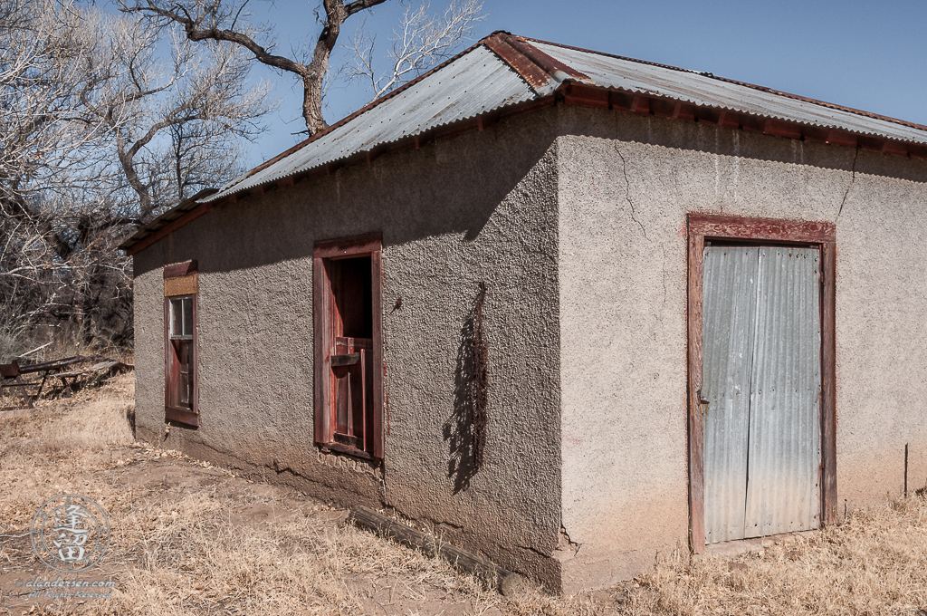 The Blacksmith Shop, circa 2010, at the Lil Boquillas Ranch property situated in the San Pedro Riparian National Conservation Area near Fairbank, Arizona.