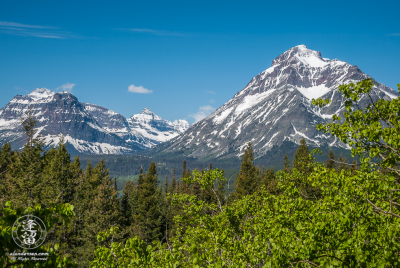 Lone Wolf Mountain Toned Lone Wolf Mountain near Lower Two Medicine Lake.