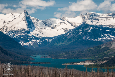 Lower Saint Mary's Lake Looking down on St. Mary's lake near East Glacier.