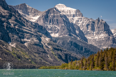 Mahtotopa And Little Chief 1 Mount Mahtotopa and Mount Little Chief rise over St. Mary's Lake.