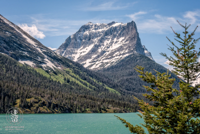 Mount Dusty Star Mount Dusty Star rising majestically by Saint Mary's lake.