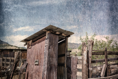 BCR Outhouse 1 Textured Outhouse made of corrugated tin.
