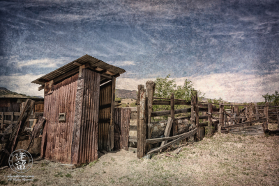 BCR Outhouse 3 Textured Outhouse made of corrugated tin.