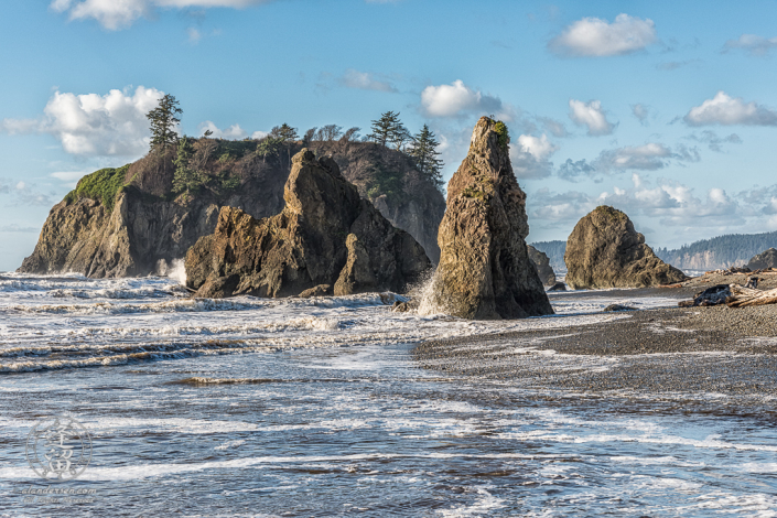 Sea stacks at Ruby Beach on Washington's Olympic Peninsula.