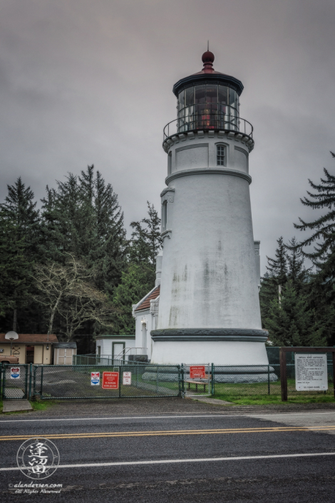 65-foot Umpqua River Lighthouse, overlooking Winchester Bay in Oregon.