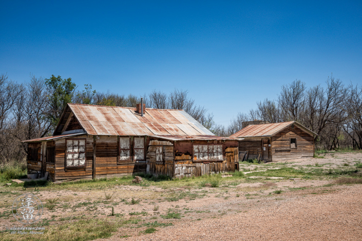 Old weathered wooden house in Southeastern Arizona ghost town of Fairbank.