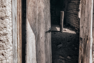 Camp Rucker Bakery Doorway Doorway leading into Bakery at historic Camp Rucker outside of Douglas, Arizona.