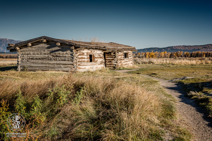 The historical J. Pierce Cunningham Cabin in Grand Teton National Park, Wyoming.