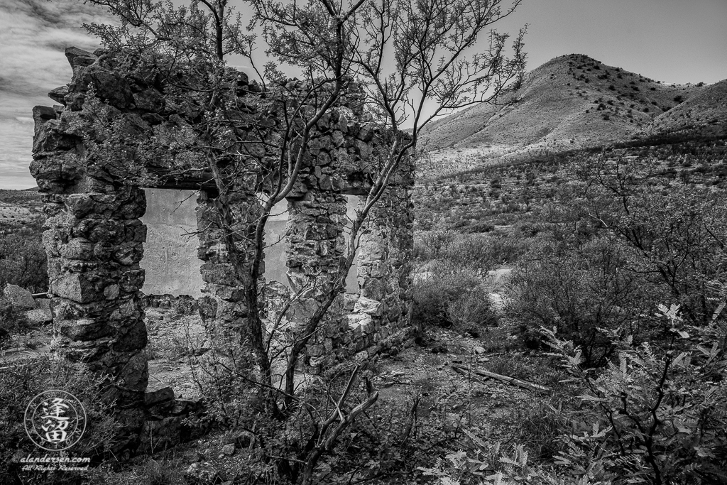 Ruin at old ghost town of Courtland in Southeastern Arizona.