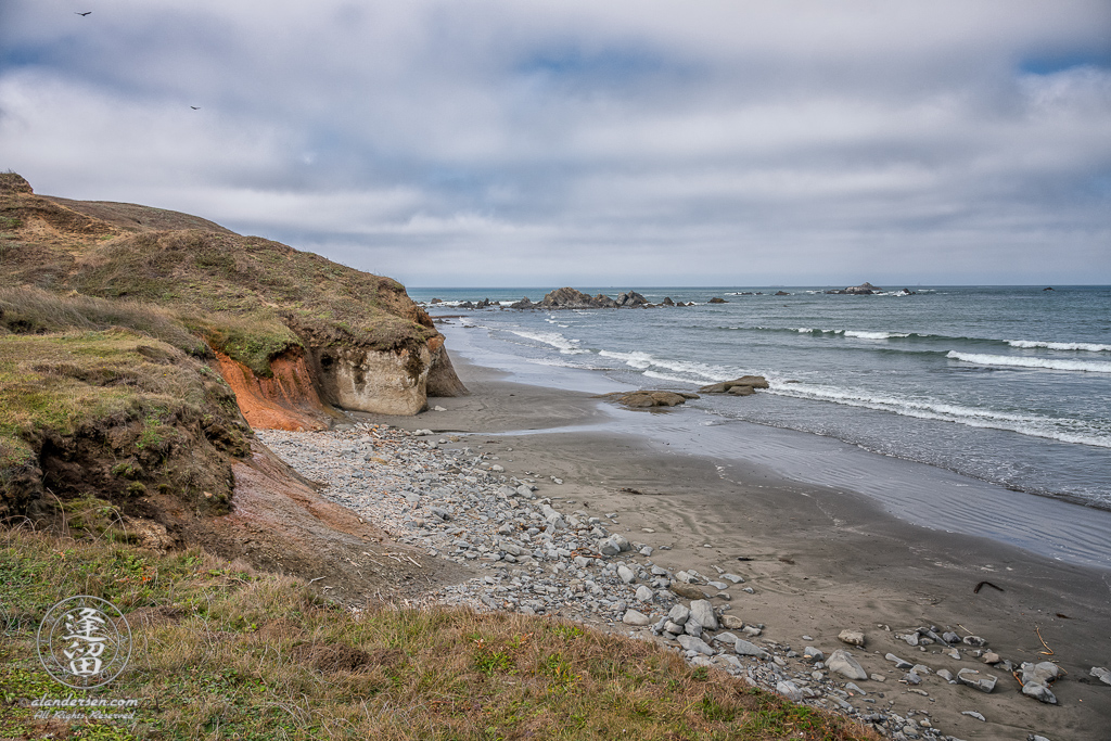 Smaller bluffs at Kellog Beach near Point St. George Heritage Area just North of Crescent City in Northern California.