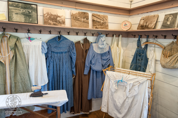 Laundry Room of the Hughes House, a historic Victorian pioneer home near Port Orford in Curry County, Oregon.
