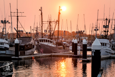Smokey Sunset Crescent City Marina 1 Smoke from Oregon wildfires turn the sky orange during a sunset at the Crescent City Marina in Northern California.