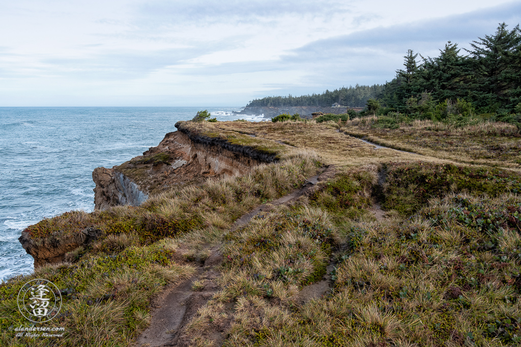 The Pacific Coast Trail, looking North toward Shore Acres, outside of Charleston in Oregon.