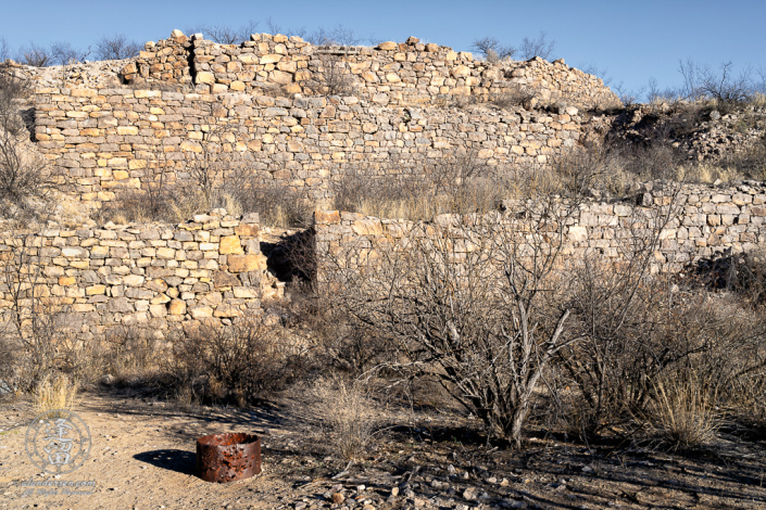 Remnants of the 15-stamp mill (Corbin Mill) located at Millville within the San Pedro Riparian National Conservation Area in Arizona.