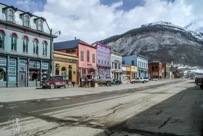 Colorful downtown Silverton in San Juan Mountains of Colorado.