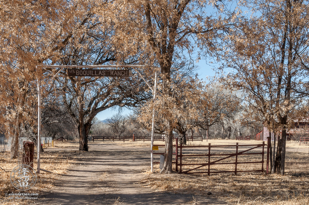 Entrance to the Lil Boquillas Ranch property near Fairbank, Arizona.
