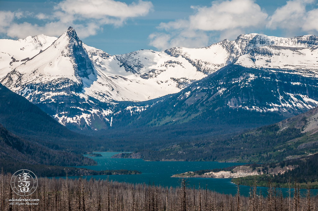 Looking down on St. Mary's lake near East Glacier.