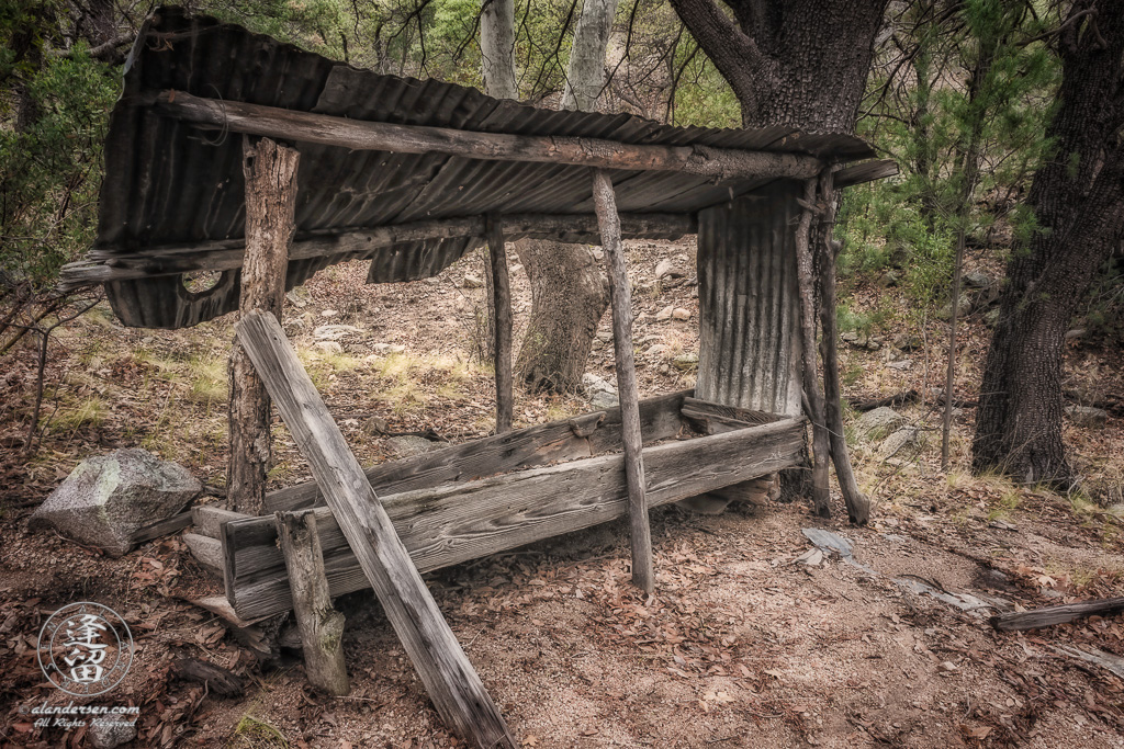 Old makeshift sluice used for panning ore