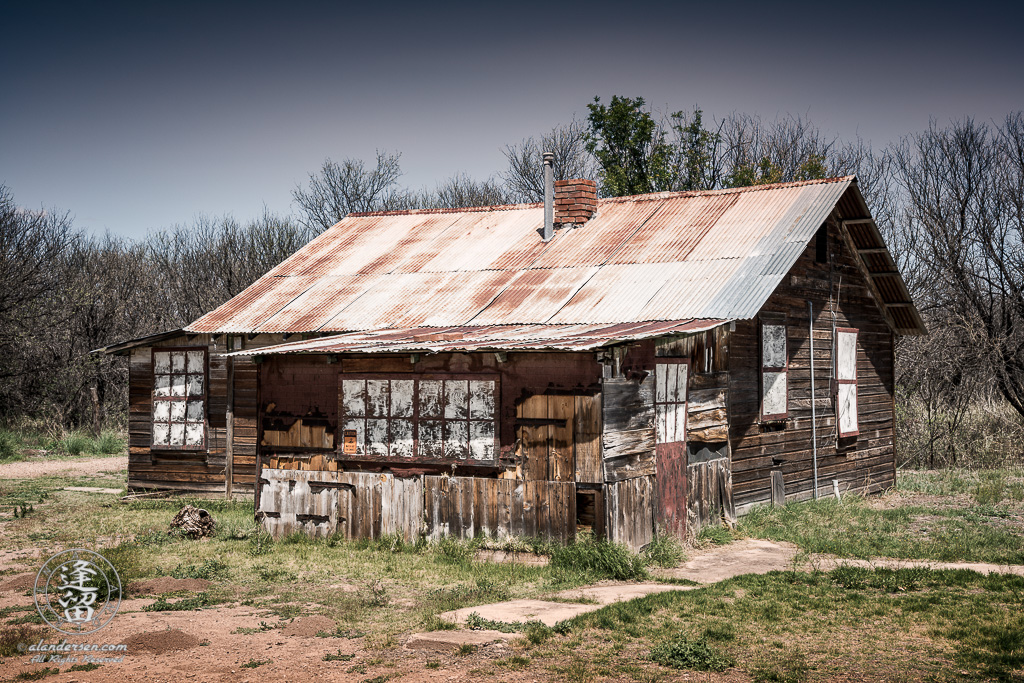 Old weathered wooden house in Southeastern Arizona ghost town of Fairbank.