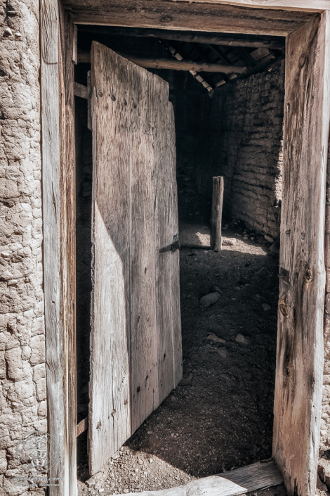 Doorway leading into Bakery at historic Camp Rucker outside of Douglas, Arizona.