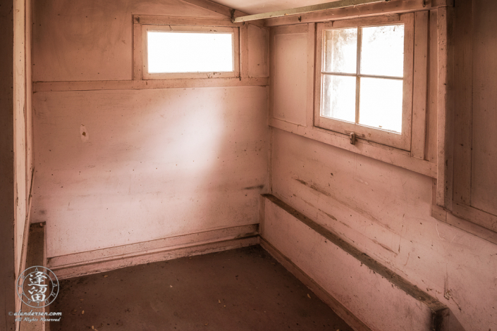 Small bedroom in ranch house at Camp Rucker in Arizona.