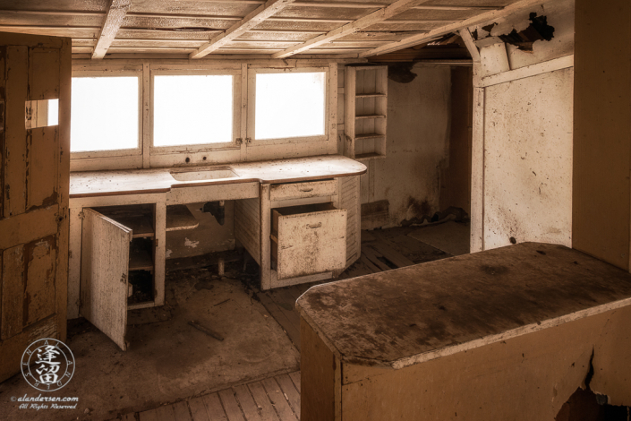 The spacious kitchen in the ranch house at Camp Rucker in Arizona.