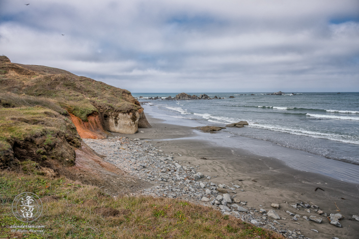 Smaller bluffs at Kellog Beach near Point St. George Heritage Area just North of Crescent City in Northern California.