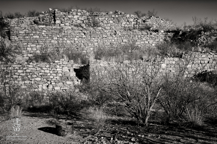 Remnants of the 15-stamp mill (Corbin Mill) located at Millville within the San Pedro Riparian National Conservation Area in Arizona.