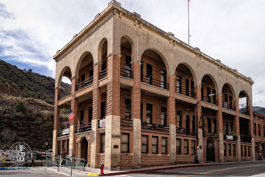 Post Office And Copper Queen Library in downtown Bisbee, Arizona.