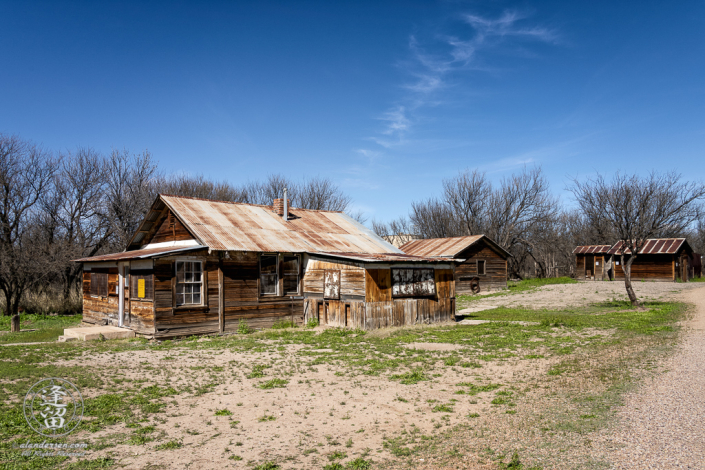 Old weathered wooden house in Southeastern Arizona ghost town of Fairbank.